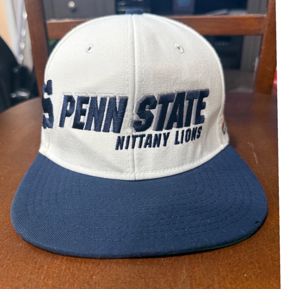Nike team sports Penn State Snapback‎ White Navy Blue Embroidered 90's reprint